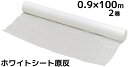 ホワイトシート 軽量 薄手タイプ 0.9m×100m 2本入(2巻) 900mm巾×100m 原反 ハトメなし 送料無料(本州/四国/九州)「個人様宛/同梱/キ...