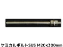ケミカルボルト アンカーボルト ステンレス SUS M20×300mm 寸切ボルト1本 ナット2個 ワッシャー1個 Vカット 両面カット SUS304【取寄せ品...