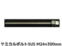 ケミカルボルト アンカーボルト ステンレス SUS M24×300mm 寸切ボルト1本 ナット2個 ワッシャー1個 Vカット 両面カット SUS304【取寄せ品...