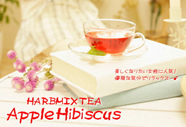 紅茶 フルーツティ「アップルハイビスカス紅茶」AppleHibiscus (100g)美しくなりたい女性に人気♪ 【送料無料：メール便】