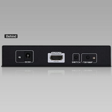 TSdrena アナログ (S端子&コンポジット) + HDMI → HDMI 変換コンバーター[相性保障付き] HAM-CCGHI-K 【ベーシックモデル(S端子入力・HDMIスルー機能　あり)】