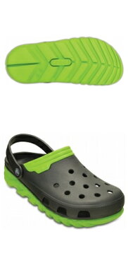 [クロックス] crocs 201398 M メンズ | クロッグサンダル | duet max clog | デュエット マックス クロッグ | 大きいサイズ対応 28.0cm | グラファイト×ボルトグリーン SP