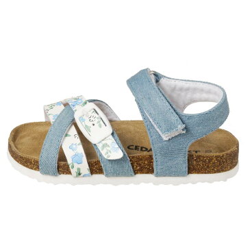 セダークレスト CEDAR CREST サンダル CC-3065 キッズ靴 靴 シューズ 2E相当 コンフォートサンダル 子供 女の子 フラット アンクルストラップ かわいい おしゃれ サックス SP