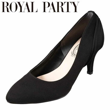 ロイヤルパーティ ROYAL PARTY RP8580 レディース靴 靴 シューズ 2E相当 アーモンドトゥパンプス ふかふかインソール クッション性 かかと リボン エレガンスパンプス ブラック SP
