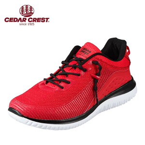 セダークレスト CEDAR CREST メンズシューズ CC-9277 ジョギング・マラソン シューズ 3E相当 メンズ ランニングシューズ キャタピースマート 結ばない靴紐 ALBATROSS 小さいサイズ対応 大きいサイズ対応 レッド SP