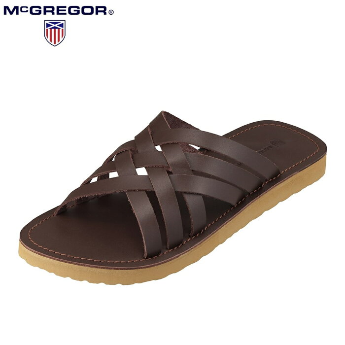 マックレガー McGREGOR MC771 メンズ靴 靴 シューズ 3E相当 サンダル 本革 レザー リゾート 旅行 高級感 上品 ダークブラウン SP