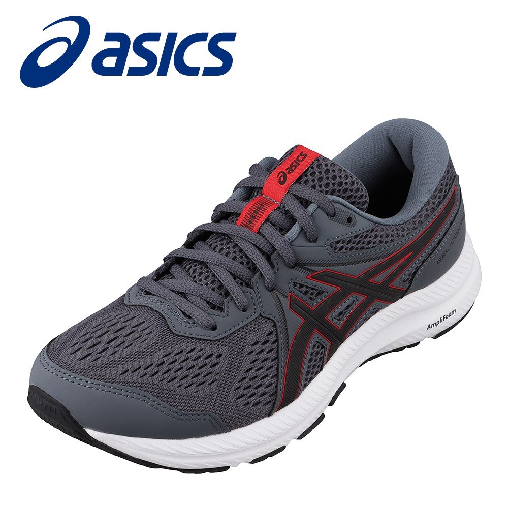 アシックス asics 1011B040.020M メンズ靴 靴 シューズ 2E相当 スポーツシューズ ランニングシューズ 衝撃緩衝 クッション性 小さいサイズ対応 大きいサイズ対応 グレー×レッド SP