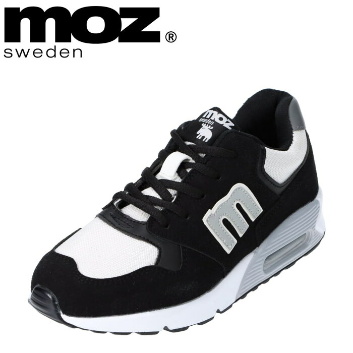 モズ スウェーデン MOZ sweden MOZ-4700 レディース靴 靴 シューズ 2E相当 スニーカー エアークッション 厚底 厚めソール トレンド 流行 ブラック SP