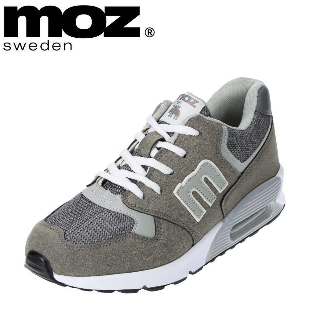 モズ スウェーデン MOZ sweden MOZ-4700 レディース靴 靴 シューズ 2E相当 スニーカー エアークッション 厚底 厚めソール トレンド 流行 グレー SP