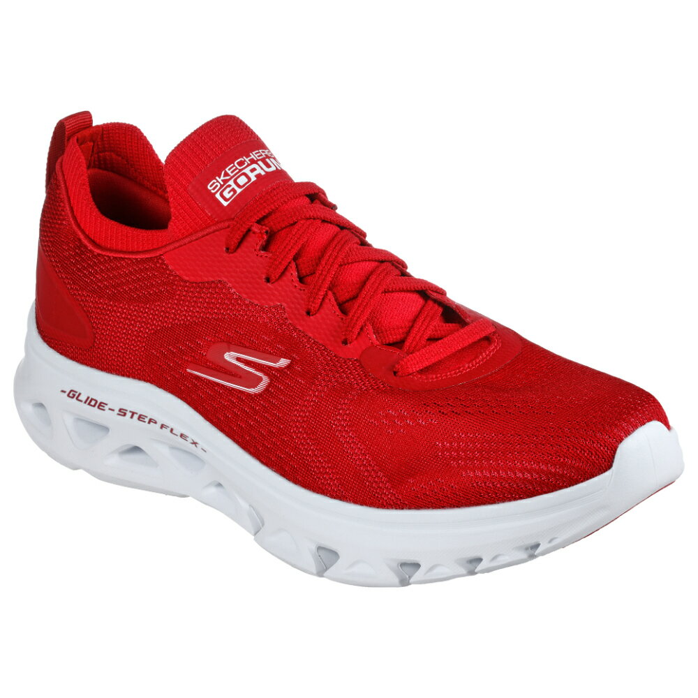 スケッチャーズ SKECHERS 220502 メンズ靴 靴 シューズ 3E相当 スニーカー スリッポン GO RUN GLIDE-STEP FLEX ゴーラン グライドステップ フレックス クッション性 通気性 メッシュ レッド SP