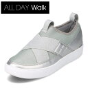 オールデイウォーク 靴 レディース オールディ・ウォーク ALL DAY Walk ALD 2770 レディース靴 靴 シューズ 3E相当 ローカットスニーカー 防水 防滑 滑りにくい 蒸れにくい 保温 スリッポン 履きやすい 雨の日 晴雨兼用 歩きやすい 疲れにくい 紐なし シルバー SP