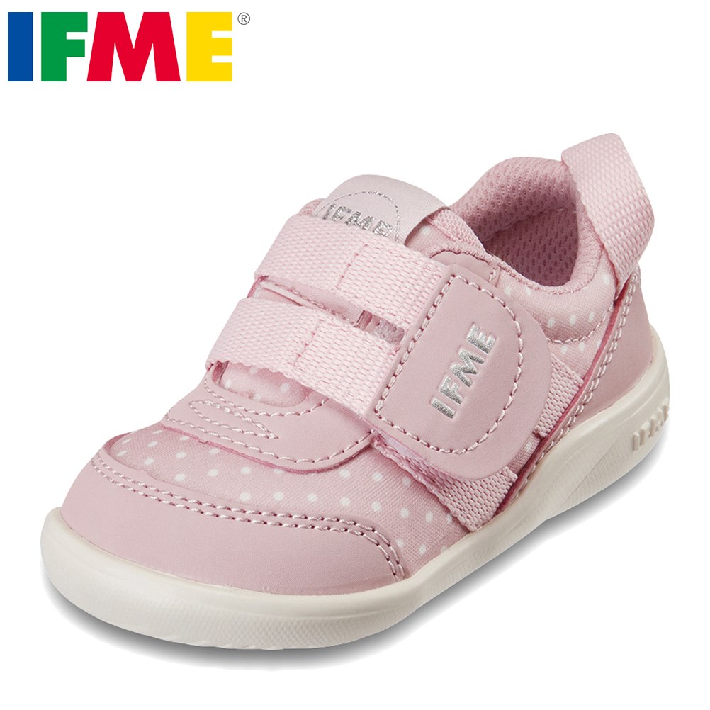 イフミー IFME 20-3308 3E相当 ファーストシューズ ベビーシューズ 子供 女の子 キッズスニーカー キッズシューズ 履かせやすい 甲ベルト 人気 ブランド ローカットスニーカー ピンク SP