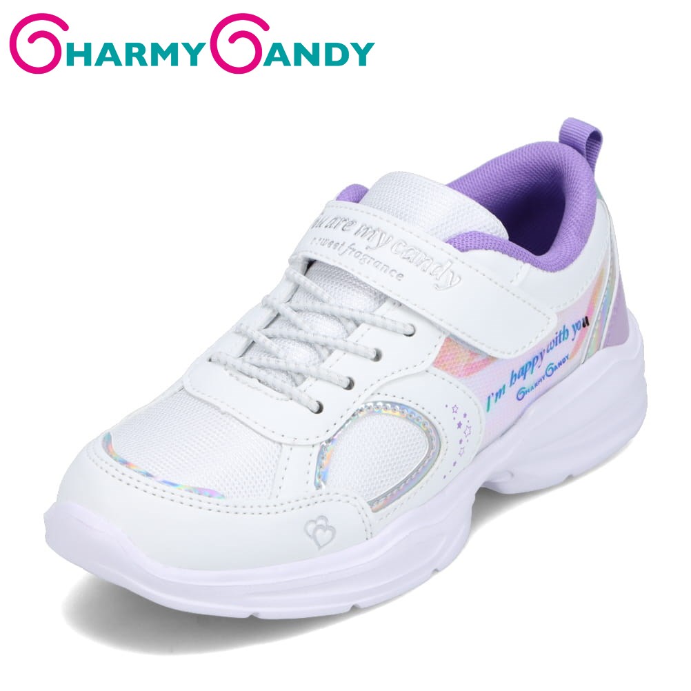 【全品P10倍！9日&10日20:00～4H限定】チャーミーキャンディ CHARMY CANDY CCJ-1022 キッズ靴 子供靴 靴 シューズ 3E相当 スニーカー 厚底スニーカー キッズスニーカー 子供 女の子 クリア素材 ローカットスニーカー 軽量 ボリュームソール 厚底 ホワイト