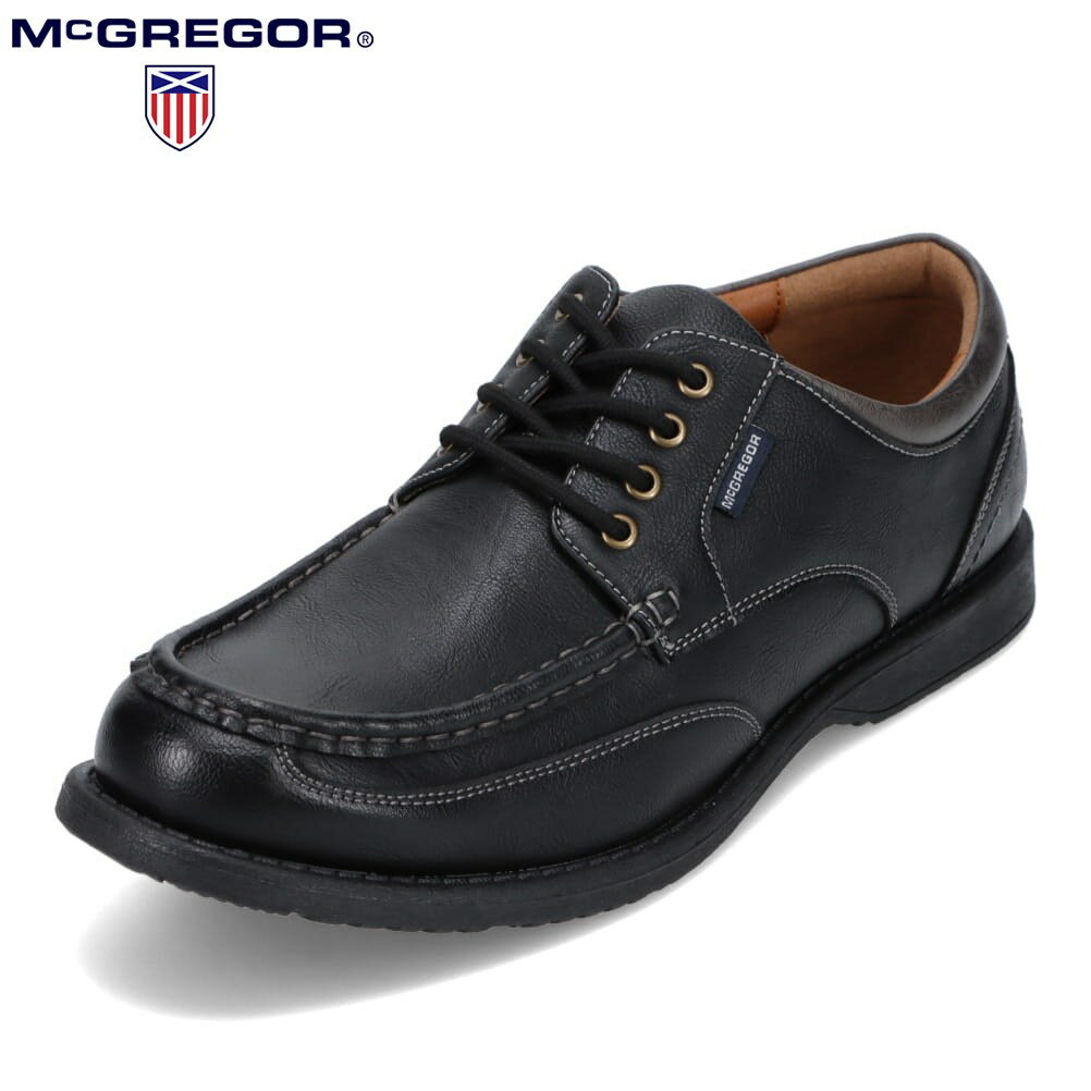 マックレガー McGREGOR MC9100 メンズ靴 靴 シューズ 3E相当 カジュアルシューズ アンティーク 防水 雨の日 晴雨兼用 ふかふか インソール ブラック SP
