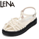 【全品P10倍！9日&10日20:00～4H限定】レナ Lena TS-28115 レディース靴 靴 シューズ 2E相当 サンダル ストラップサンダル トレンド モード シンプル 定番 人気 アイボリー