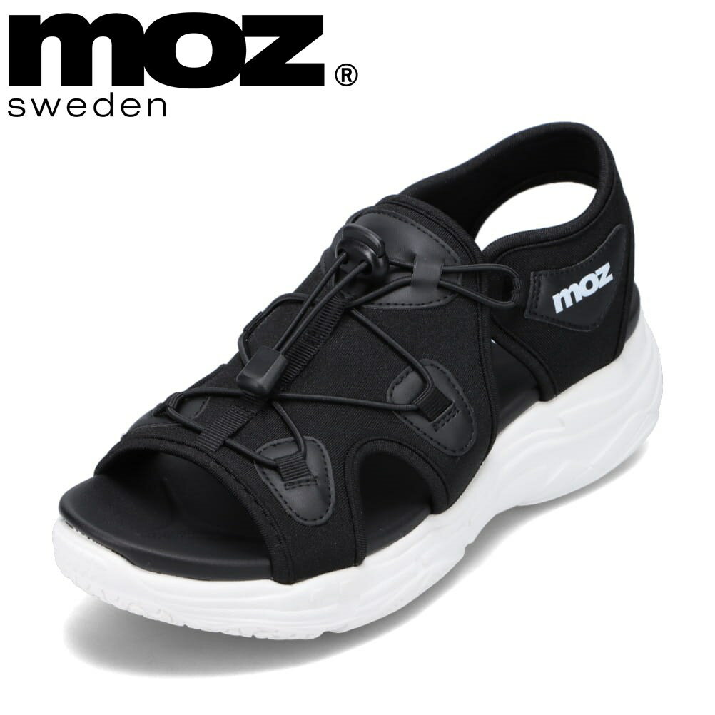 モズ スウェーデン MOZ sweden MOZ-280 レディース靴 靴 シューズ 2E相当 サンダル スポーツサンダル 厚底 ボリュームソール トレンド スタイリッシュ 人気 ブランド ブラック×ホワイト SP