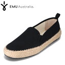 【全品P10倍!4日20:00〜28H限定】エミュー EMU W13015 レディース靴 靴 シューズ 2E相当 スリッポン エスパドリーユ 天然コットン シン...