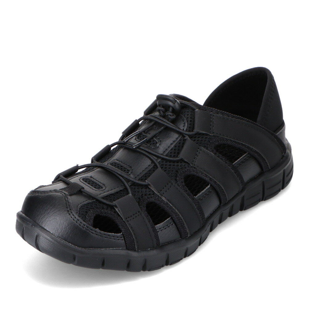 カムウォーク COMWALK 2801 メンズ靴 靴 シューズ 2E相当 サンダル アウトドア キャンプ 衝撃吸収 通気性 軽量 軽い ブラック SP