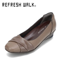 【全品P10倍！9日&10日20:00～4H限定】リフレッシュウォーク REFRESH WALK KK1254 レディース靴 靴 シューズ 4E相当 ウェッジソールパンプス オフィス ビジネス 通勤 セレモニー カジュアル シンプル 定番 オーク