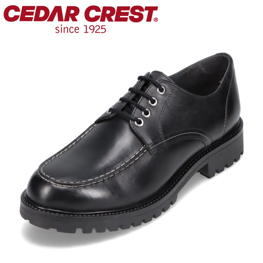 セダークレスト CEDAR CREST CC-1552 メンズ靴 靴 シューズ 3E相当 カジュアルシューズ レザーシューズ 革靴 撥水 晴雨兼用 エコ シンプル 定番 ブラック SP