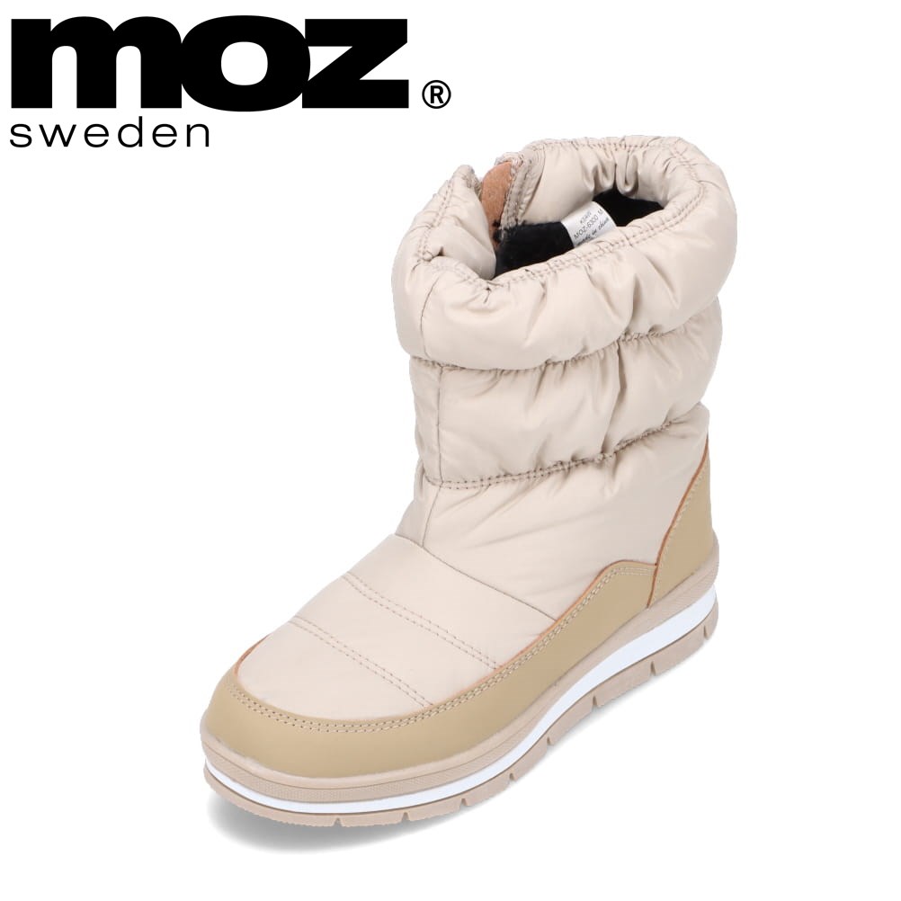 【全品P10倍！9日&10日20:00～4H限定】モズ スウェーデン MOZ sweden MOZ-6300 レディース靴 靴 シューズ 2E相当 ブーツ 防水ブーツ 防寒ブーツ 雨 晴雨兼用 シンプル 定番 人気 ブランド ベージュ