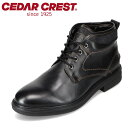 セダ―クレスト セダークレスト CEDAR CREST CC-1818 メンズ靴 靴 シューズ 3E相当 ブーツ ショートブーツ 本革 レースアップ シンプル ブラック SP