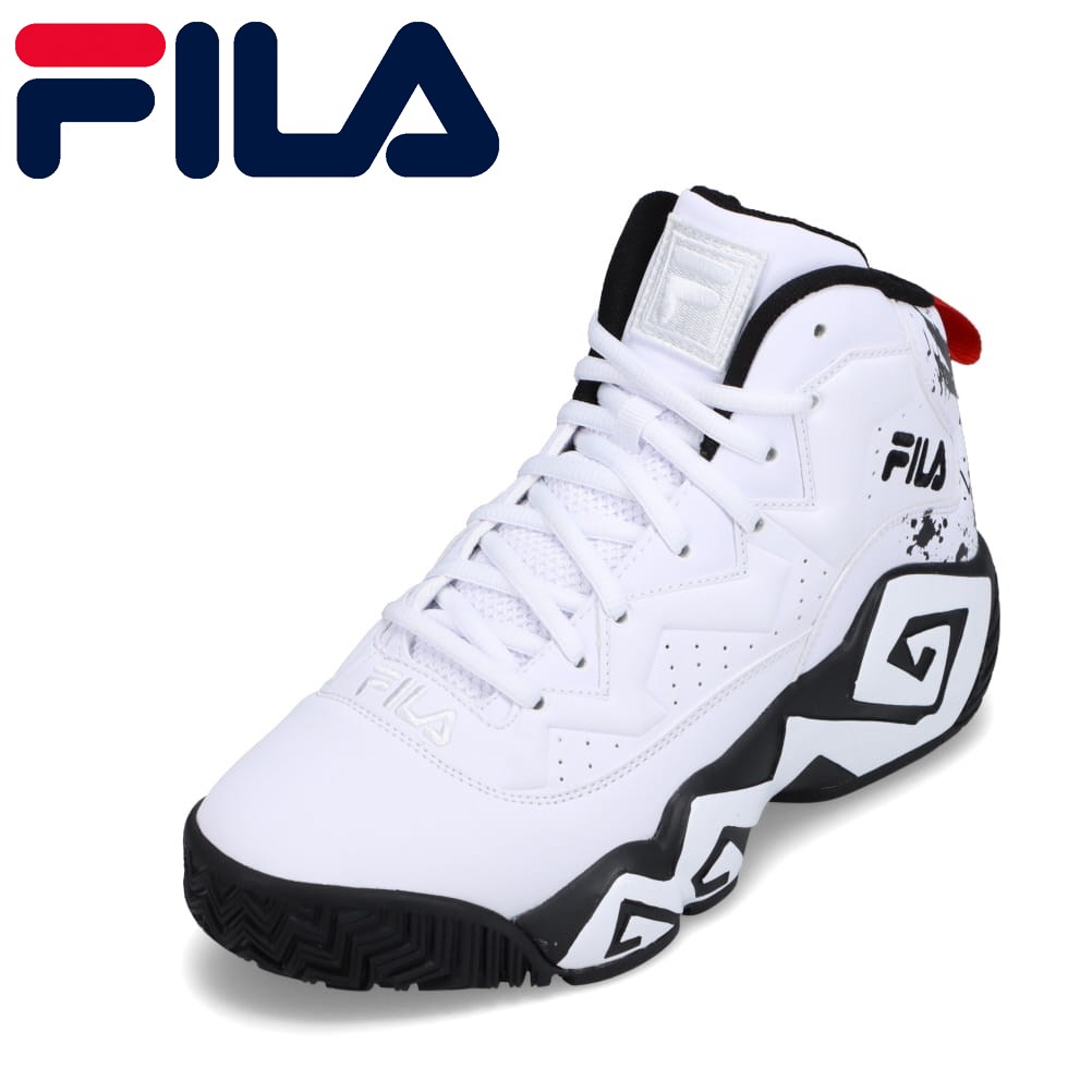 フィラ FILA MSS24023_120 メンズ靴 靴 シューズ スニーカー バスケットボールシューズ バッシュ MB 24 辰 龍 ダンス フィットネス 人気 ブランド ホワイト×ブラック SP