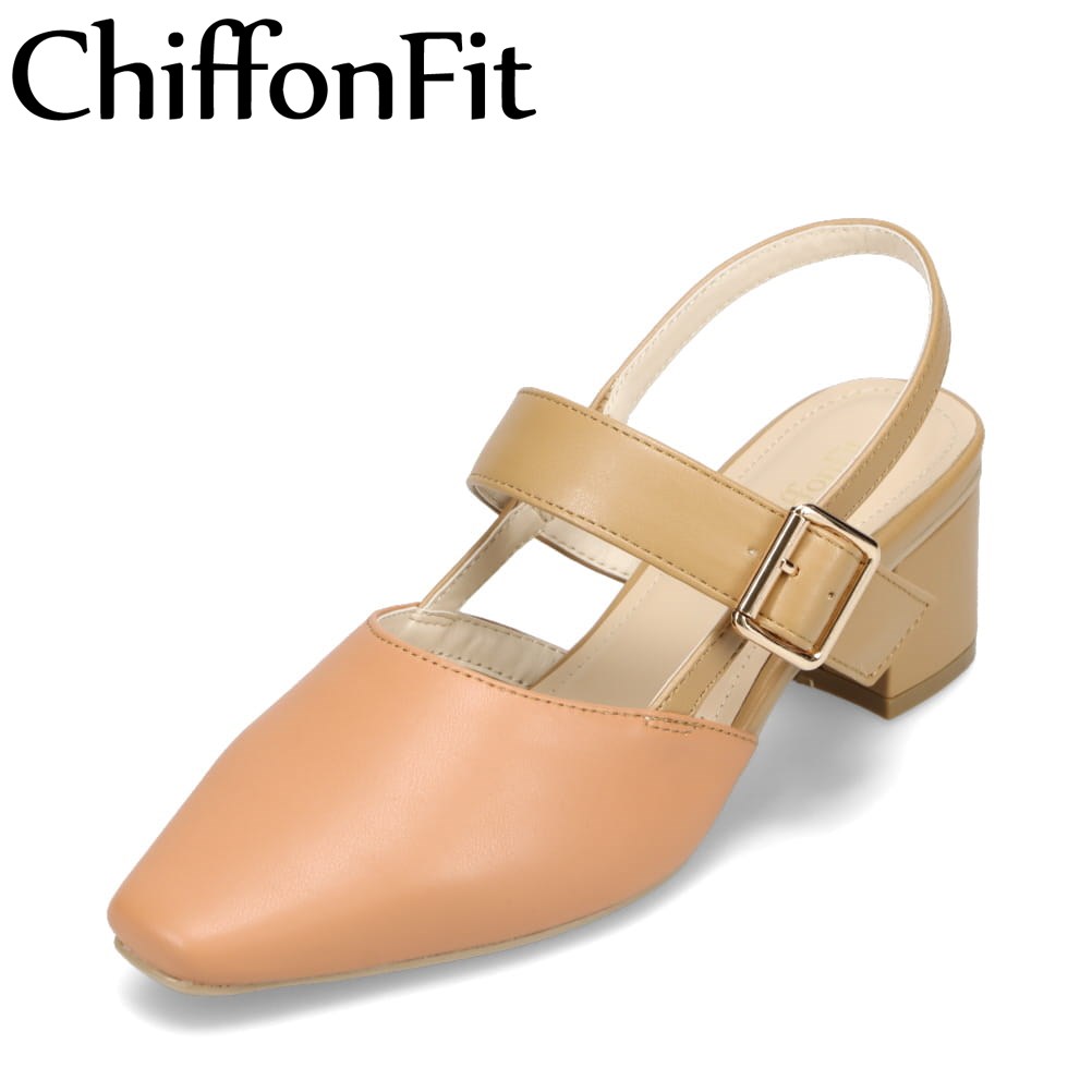 【全品P10倍！9日&10日20:00～4H限定】シフォンフィット ChiffonFit CF-5062 レディース靴 靴 シューズ 3E相当 パンプス ローヒール 安定感 着脱簡単 ベルト スタイリッシュ ピンク