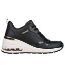 スケッチャーズ SKECHERS 155399 レディース靴 靴 シューズ 2E相当 ローカットスニーカー 軽量 MILLIONAIR-HOTTER レザー 人気 ブランド ブラック SP