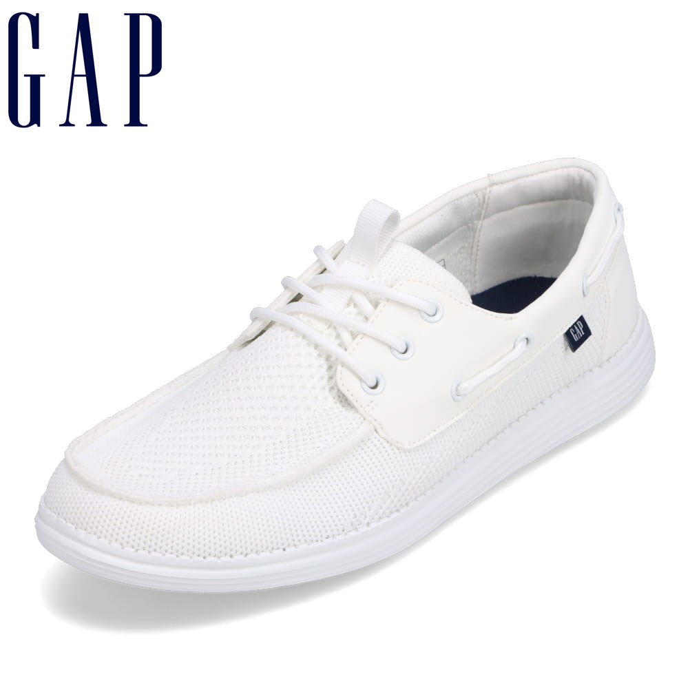 【全品P10倍！9日&10日20:00～4H限定】ギャップ GAP GPM22424C メンズ靴 靴 シューズ 3E相当 デッキシューズ カジュアルシューズ 柔らかい シンプル 人気 ブランド ホワイト