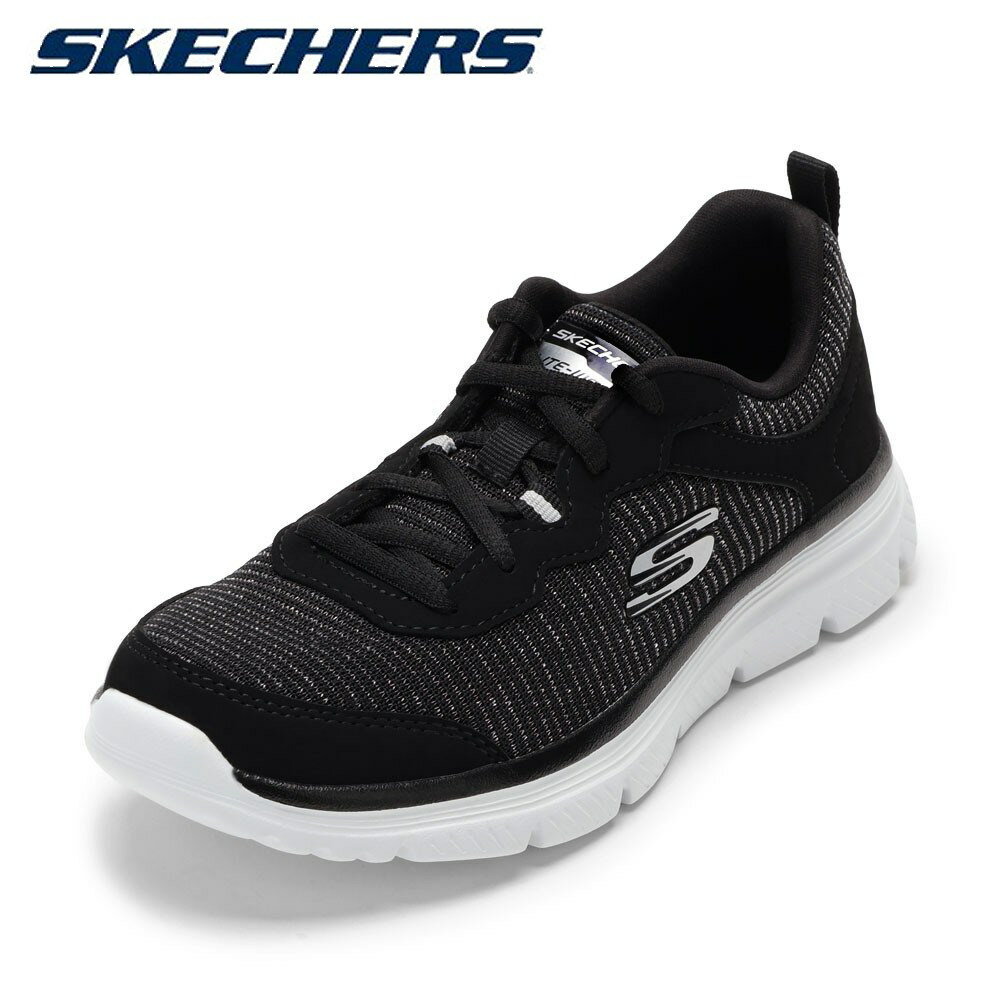 【全品P10倍！9日&10日20:00～4H限定】スケッチャーズ SKECHERS 8750089 レディース靴 靴 シューズ 2E相当 スニーカー ニット トラクション性 クッション性 人気 ブランド ブラック×シルバー