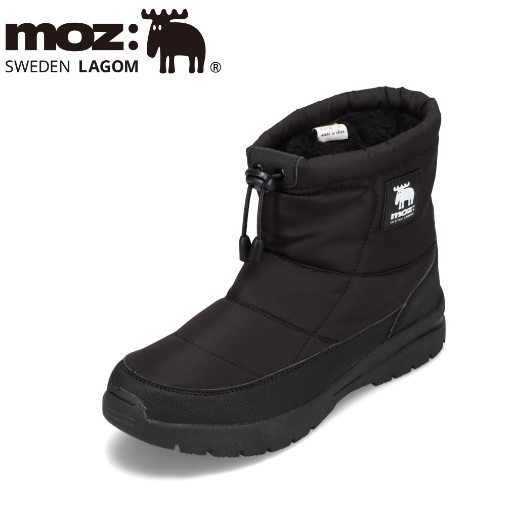 モズ スウェーデン MOZ sweden MOZ-7300 レディース靴 靴 シューズ 2E相当 ショート ブーツ 防水 レイン シューズ 防滑 雨 雪 シンプル 人気 ブランド ブラック SPのサムネイル