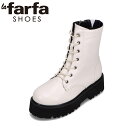 ラ・ファーファ lafarfa LF-591 レディース靴 靴 シューズ 4E相当 ブーツ 編み上げブーツ シンプル フェミニン カジュアル アイボリー SP