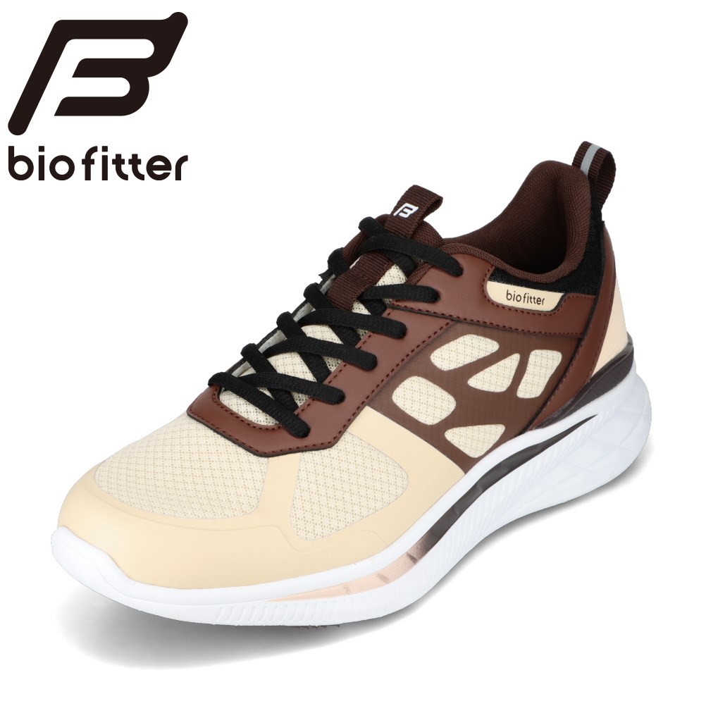 バイオフィッター bio fitter BF-502M メンズ靴 靴 シューズ 3E 厚底 スニーカー ローカット スニーカー ウォーキング ランニング スポーツ 抗菌 防臭 ベージュ SP