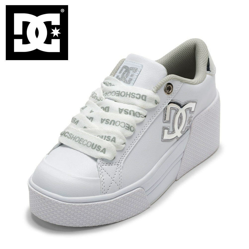 ディーシー DC DW251601L レディース靴 靴 シューズ E 厚底スニーカー ローカットスニーカー コートタイプ コートスニーカー ブランドロゴ 美脚 スタイルアップ ストリート カジュアル ホワイト×シルバー SP