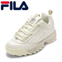 【全品P15倍!15日00:00~24H限定】フィラ FILA USS25007ー103 レディース靴 靴 シューズ 3E スニーカー ダッド シューズ 厚底 DISRUPTOR2 ボリュームソール ローカットスニーカー 人気 ブランド アイボリー SP