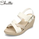 シュッテ Shutte ST-3041 レディース靴 靴 シューズ 2E ウェッジソールサンダル ソフト 柔らかい ふわふわ 手染めもちもち シンプル ホワイト SP