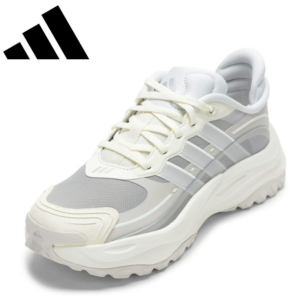 アディダス adidas JR3304M メンズ靴 靴 シューズ 2E スニーカー 軽量 MAXXWAVY HALO クッション性 厚底 ローカットスニーカー 人気 ブランド ホワイト×シルバー