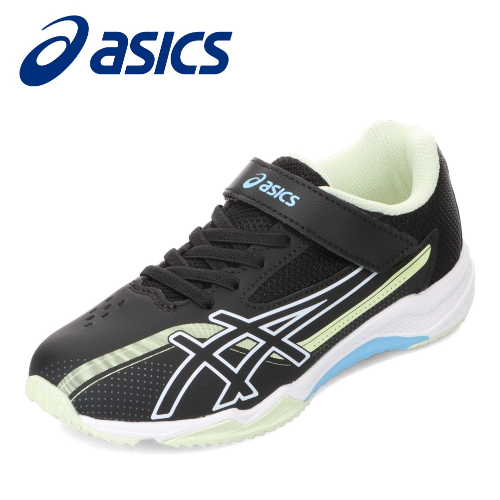 アシックス asics 1154A220 キッズ靴 靴 シューズ 3E キッズスニーカー スパイク 消臭 幅広 子供靴 男の子 女の子 LAZERBEAM SK-MG-G グリップ 反射板 リフレクター ローカットスニーカー 運動靴 通学 体育 ブラック×ホワイト SP