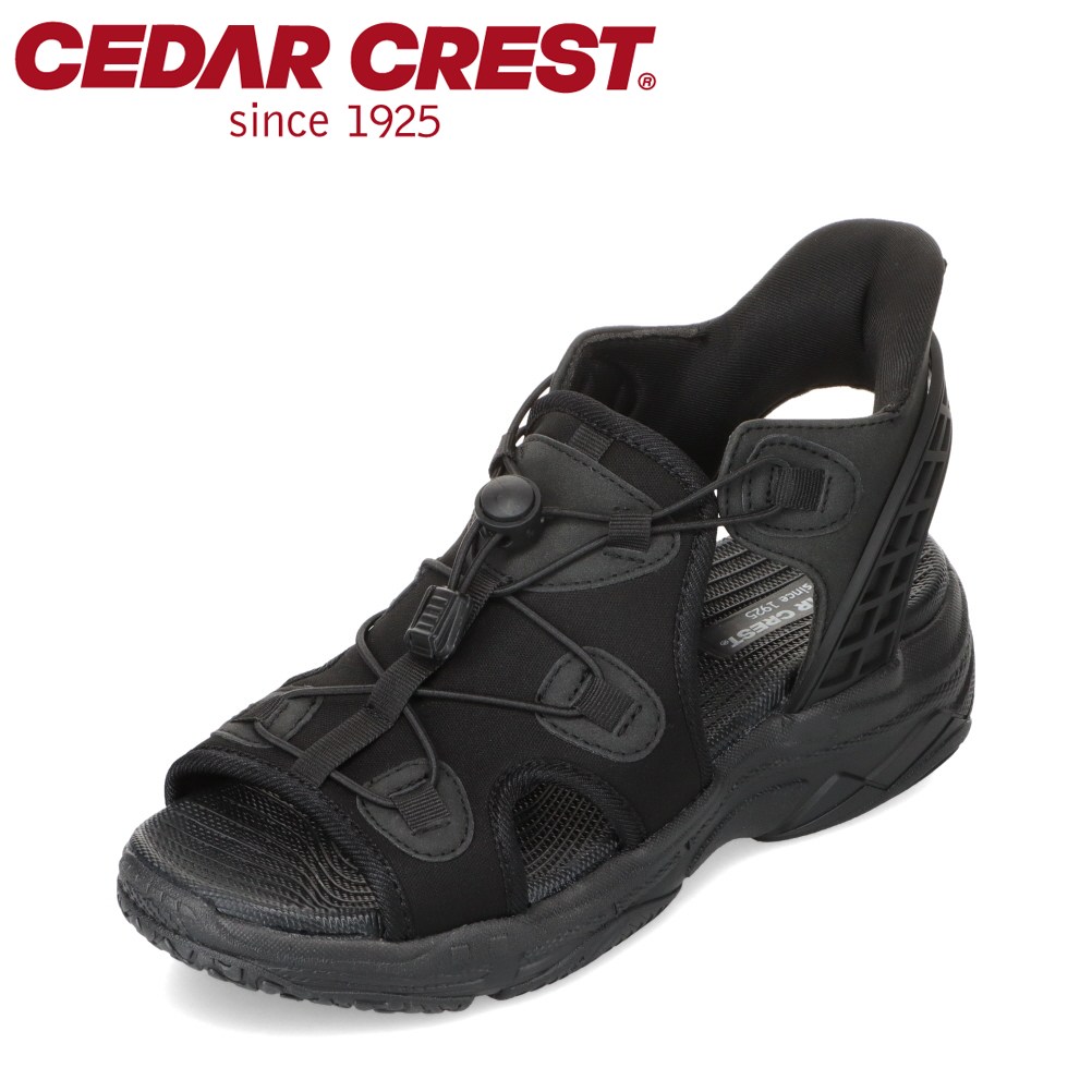 セダークレスト CEDAR CREST CC-2521 レディース靴 靴 シューズ 2E相当 サンダル スポーツ スポサン スパットシューズ 手を使わずに履ける 厚底 アウトドア 着脱簡単 サポート スタイリッシュ シンプル ブラック SPのサムネイル
