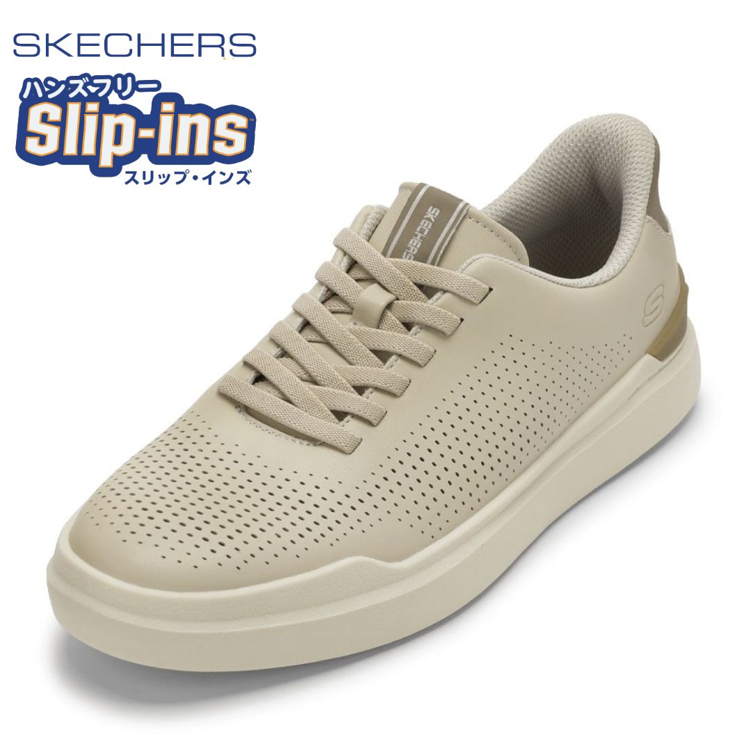 スケッチャーズ SKECHERS 205625 メンズ靴 靴 シューズ 2E スニーカー 軽量 スリップインズ ハンズフリー クッション性 OWEN - CONNELL 通気性 ローカットスニーカー 人気 ブランド ホワイト SP