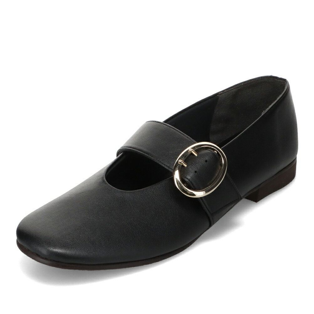 フィーリングオブユイ Feeling of Yui 1131 レディース靴 靴 シューズ パンプス ストラップ カジュアル シューズ ベルト バックル 金具 スクエアトゥ 通勤 オフィス ビジネス モード ブラック SP