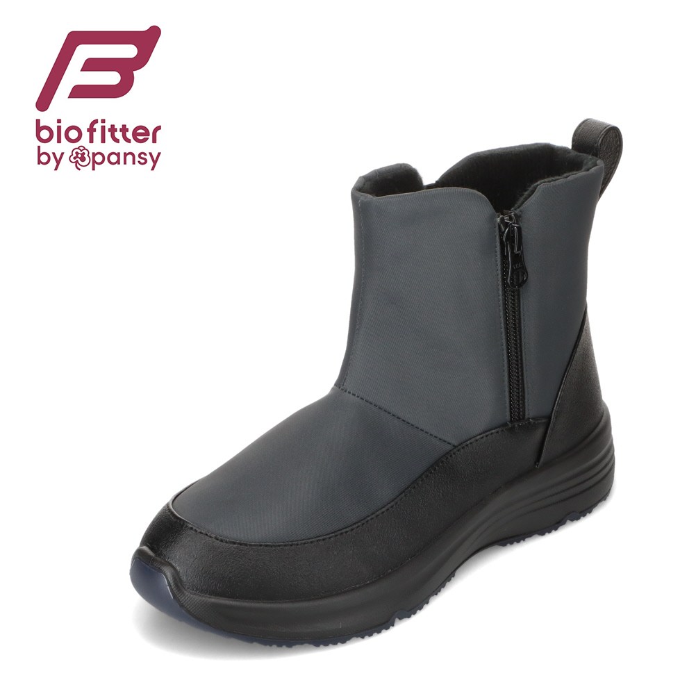 バイオフィッター biofitter BFL2815 レディース靴 靴 シューズ 4E ブーツ 防水 防寒 ショート 雨 雪 滑りにくい 防滑 ゴム ファスナー ジッパー チャック シンプル グレー SP