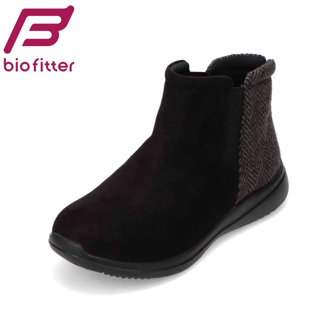 バイオフィッター biofitter BFL-4505 レディース靴 靴 シューズ 3E ブーツ サイド ゴア ゴム 防水 スパットシューズ 手を使わずに履ける 防滑 滑りにくい 消臭 人気 ブランド ブラック SP