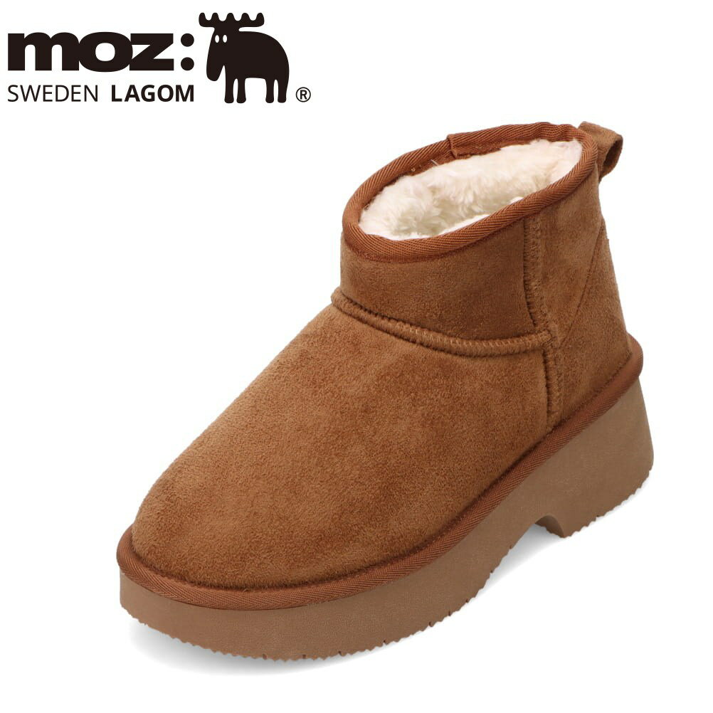 モズ スウェーデン MOZ sweden MOZ-716 レディース靴 靴 シューズ 2E相当 ブーツ ムートン風 撥水 防滑 滑りにくい 防寒 ボア ファー ふわふわ 雪 雨 人気 ブランド 北欧 キャメル