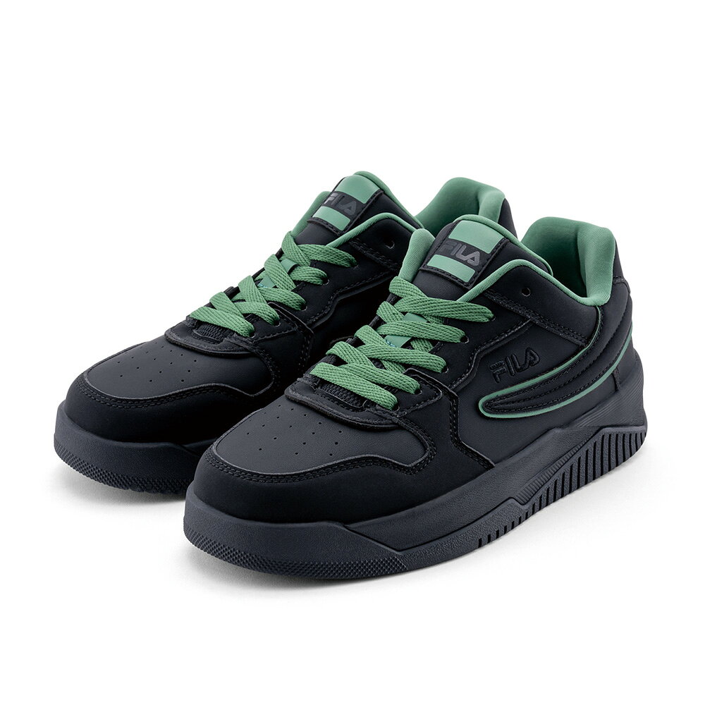 【伊原六花さんコラボカラー】フィラ FILA FC-4226RIBKGN メンズ靴 靴 シューズ 2E スニーカー ダンス スポーツ 室内履き コート シューズ 軽量 Tattica3RI ローカットスニーカー ノンマーキング 抗菌 防臭 屈曲性 人気 ブランド ブラック×グリーン