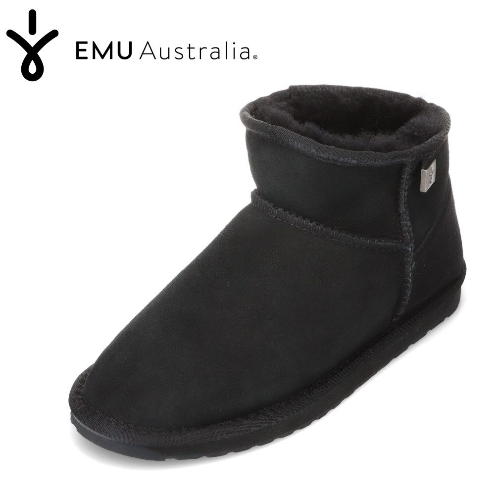 エミュー EMU WP11875 レディース靴 靴 シューズ 3E相当 ムートン ブーツ ショート 撥水 防寒 吸湿 放湿 低反発 PlatinumSlimDarling シープスキン 人気 ブランド ブラック SP