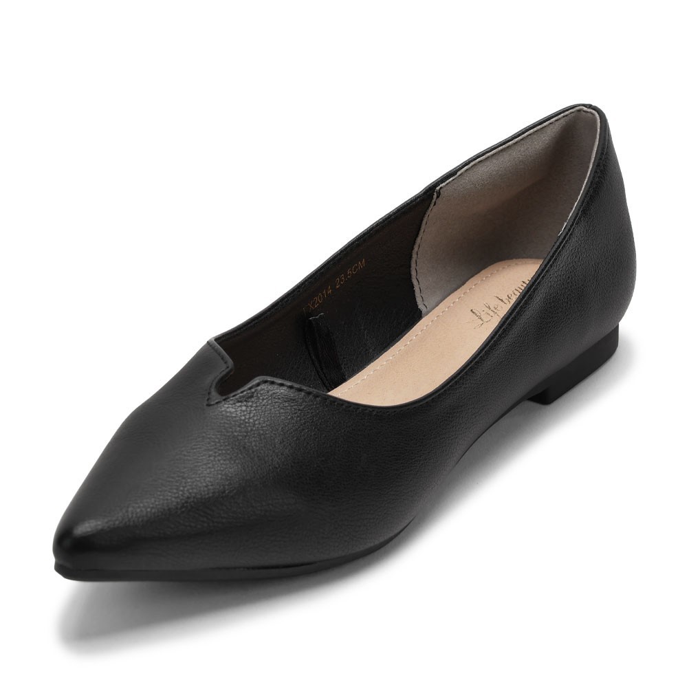 ライフ ビューティー Life beauty FX2014 レディース靴 靴 シューズ 2E相当 パンプス フラット シューズ 美脚 ビジネス オフィス 通勤 クッション性 低反発 フィット感 ポインテッドトゥ ブラック SP