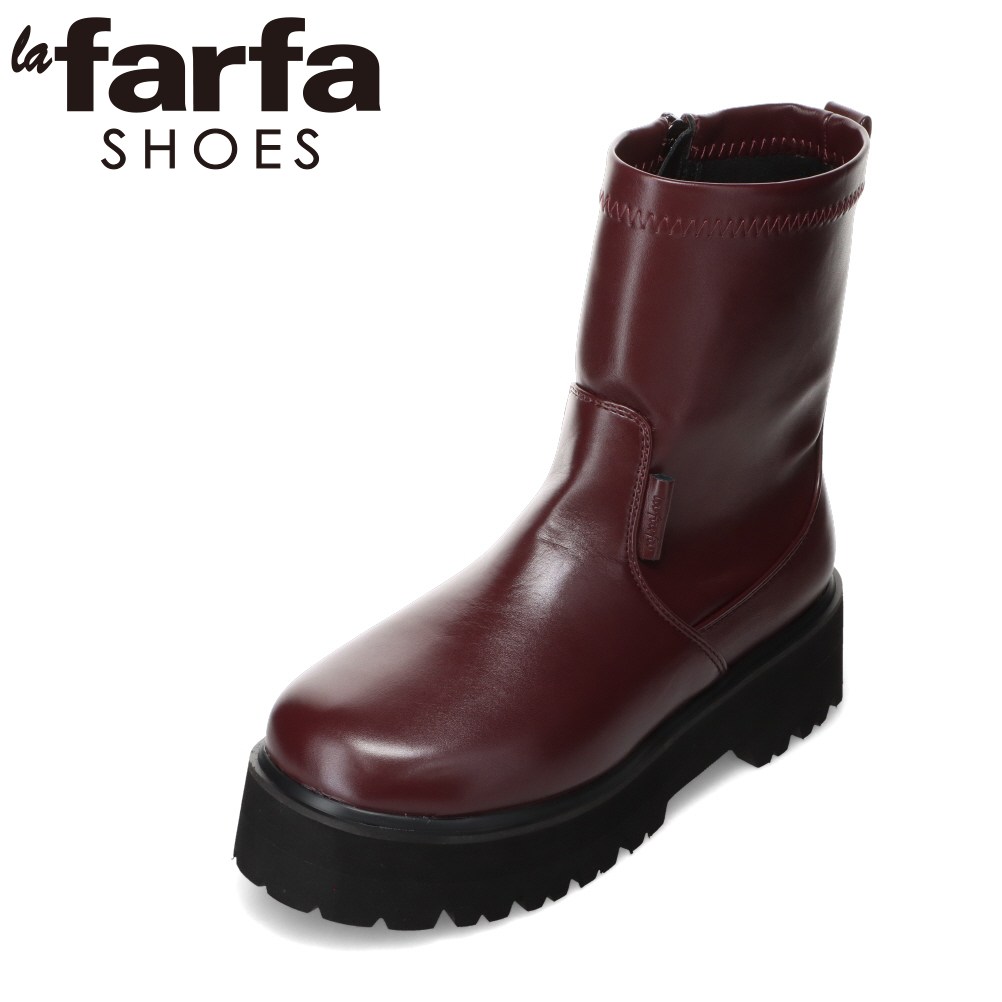 ラファーファ la farfa LF-5900 レディース靴 靴 シューズ 4E相当 ブーツ ショート 厚底 ストレッチ 脚長 シンプル 人気 ブランド ブラウン SP