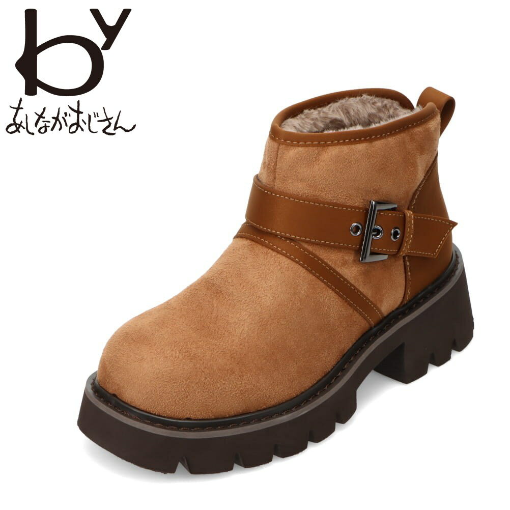 バイアシナガオジサン byあしながおじさん 8710635 レディース靴 靴 シューズ 2E 相当 ムートン エンジニア ブーツ ショート ベルト バックル おでこトゥ 人気 ブランド キャメル SP